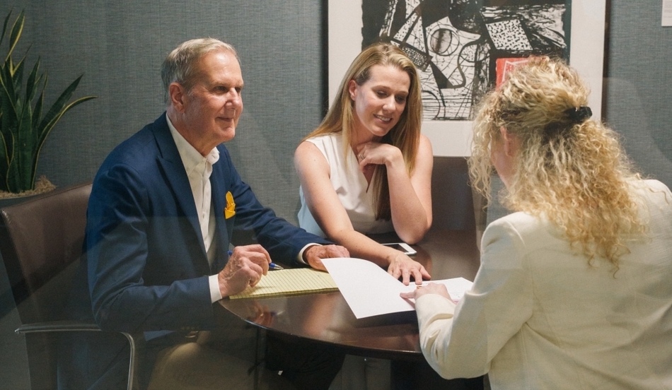 client at table
