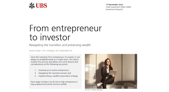 From entrepreneur to investor