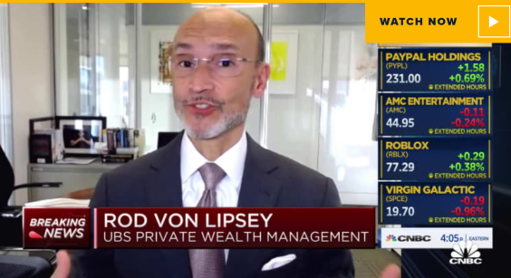 UBS’s Rod von Lipsey says markets will continue to grow until the end of the year